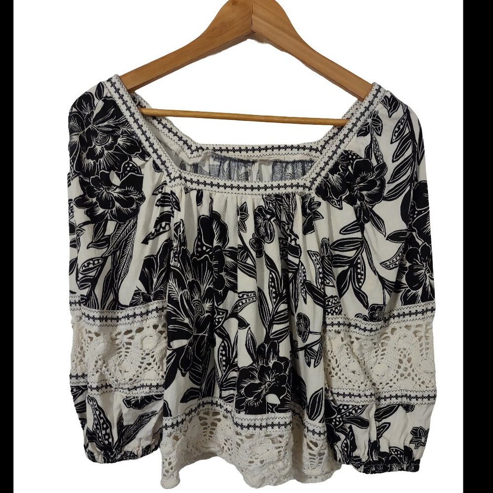 Christian Siriano New York Linen Blend Top XS